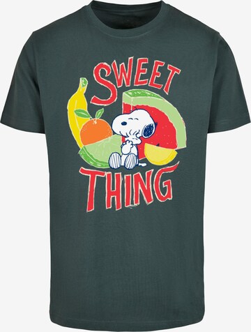 Merchcode Shirt 'Peanuts - Sweet thing' in Green: front
