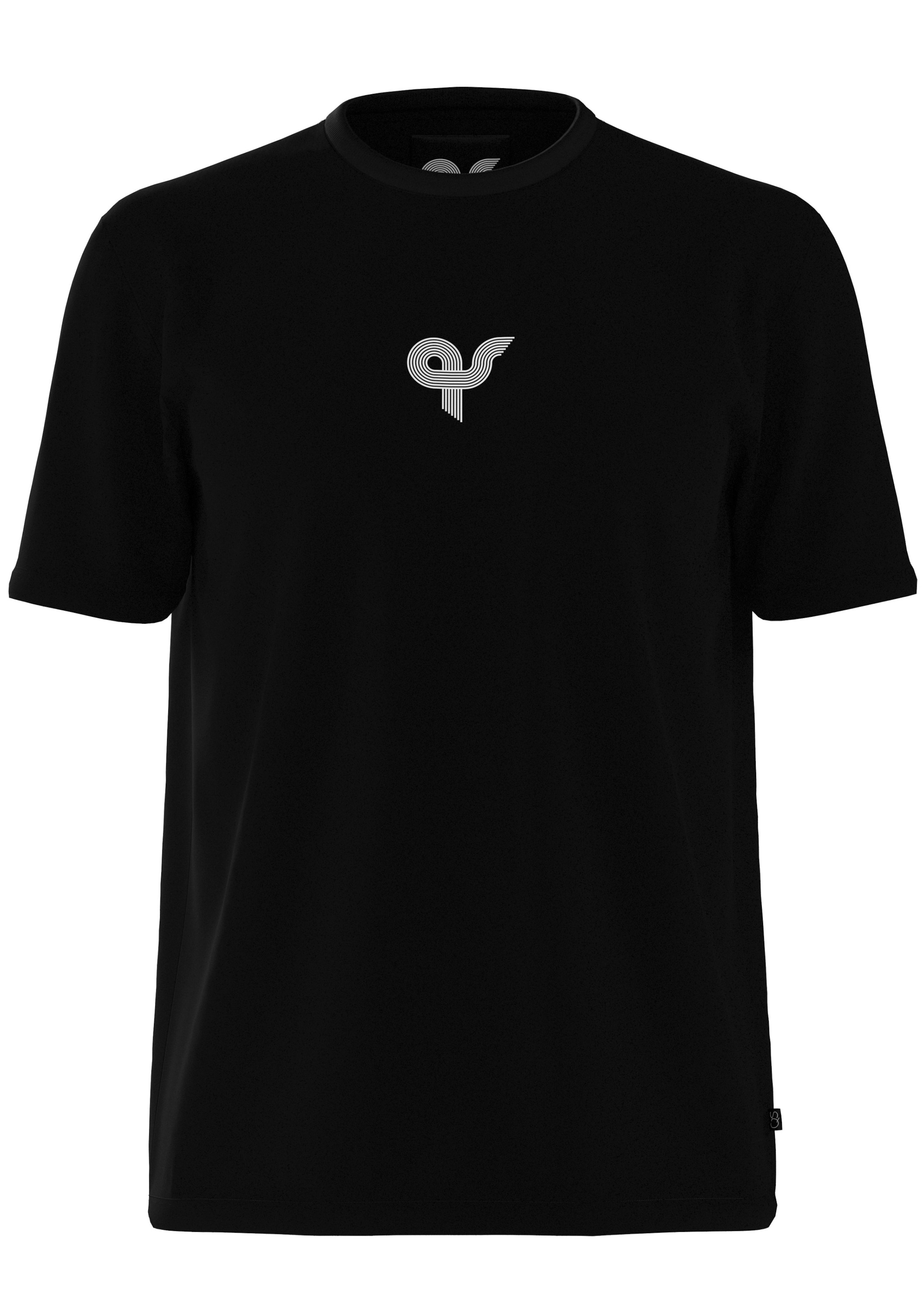 T-Shirt QS en noir : devant