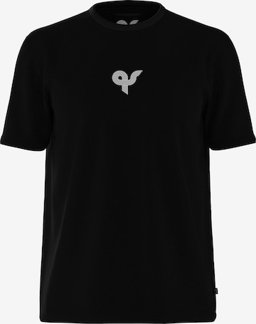 T-Shirt QS en noir : devant