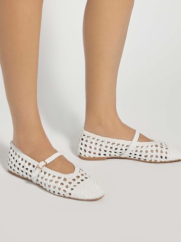 Ballerines Dune LONDON en blanc : devant