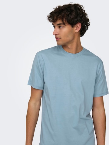 T-Shirt 'Max' Only & Sons en bleu