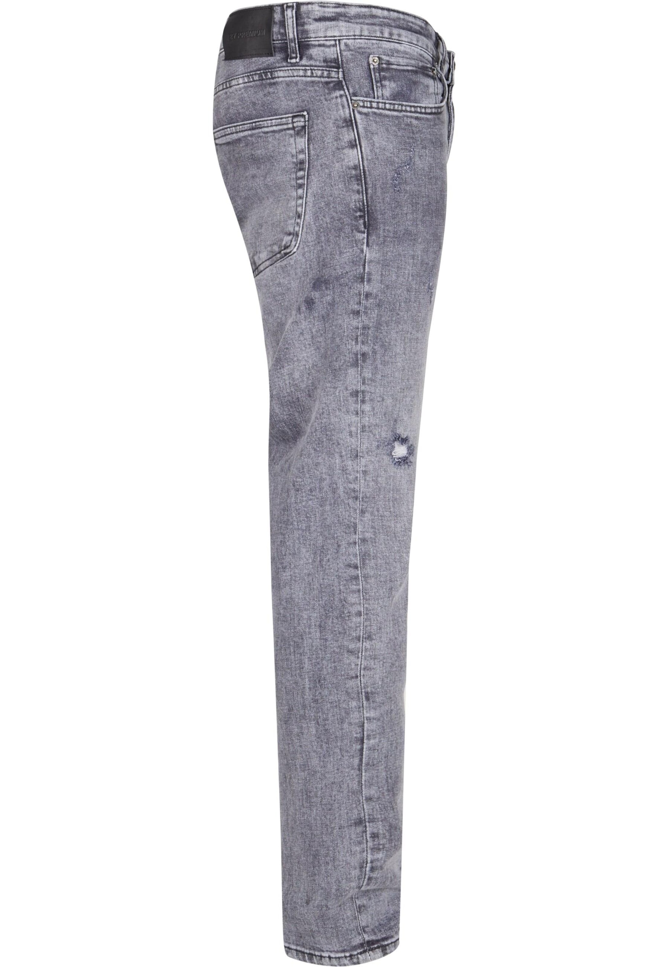 2Y Premium Tapered Jeans in Grey