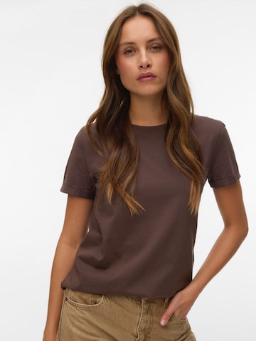 VERO MODA T-Shirt 'VMPAULA' in Braun: Vorderseite