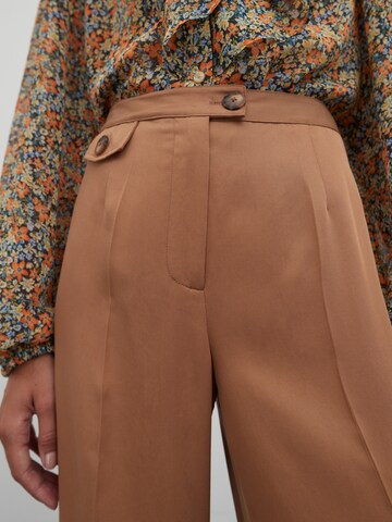 EDITED Wide leg Broek 'April' in Bruin