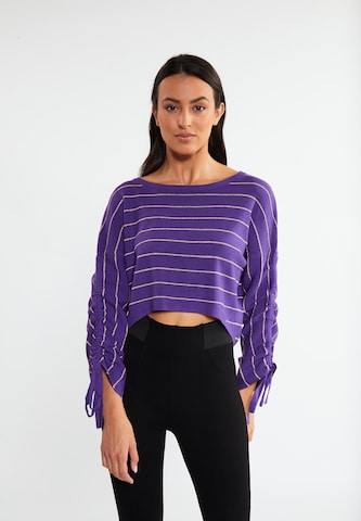 purpurinė faina Megztinis: priekis