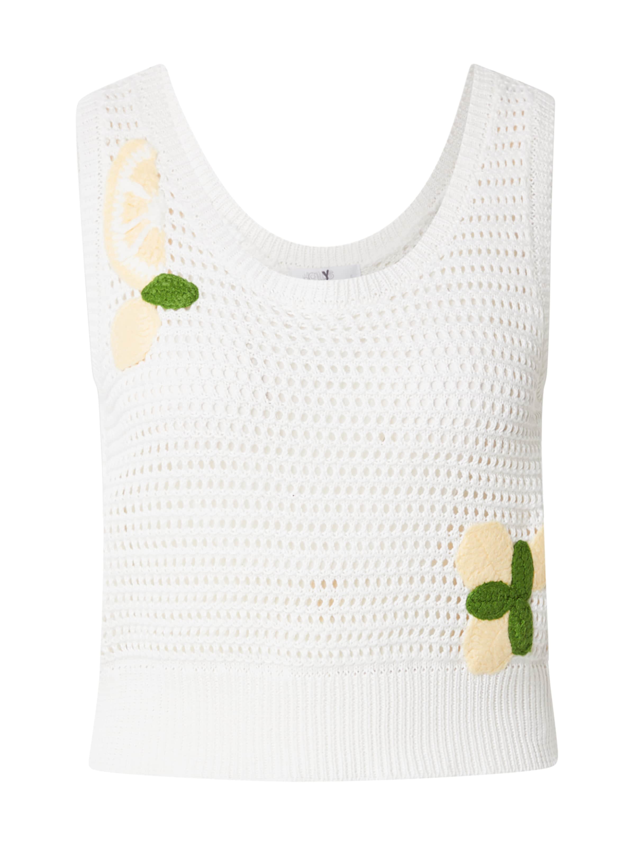 Tops en tricot 'Ci44tron' Hailys en blanc : devant