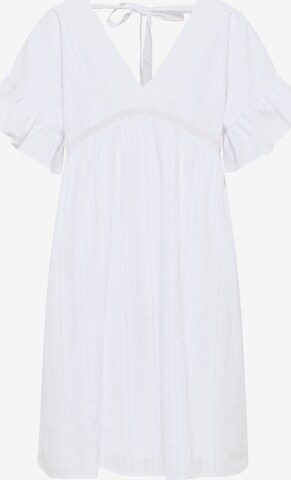 Robe 'Zitha' DreiMaster Vintage en blanc : devant