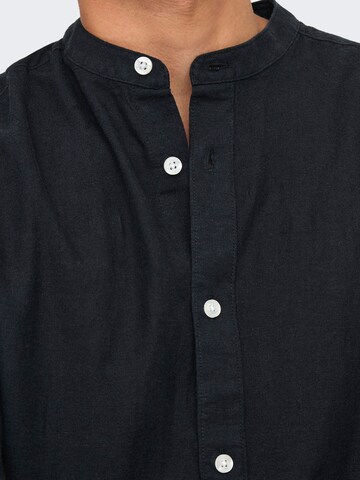 Coupe slim Chemise 'ONSCaiden' Only & Sons en noir