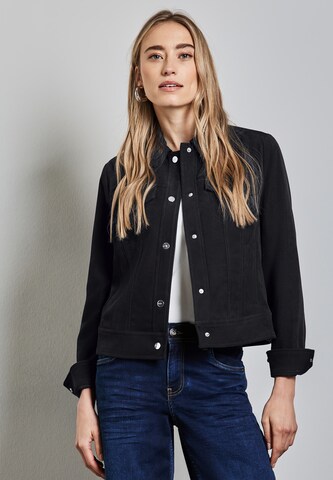 STREET ONE Jacke in Velours-Optik in Blau: Vorderseite