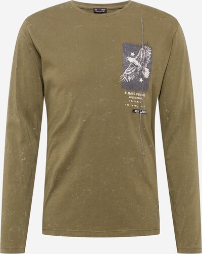 Key Largo Shirt 'ENEMIES' in khaki / schwarz / weiß, Produktansicht
