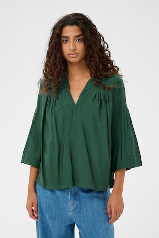 Chemisier 'SLEneya' SOAKED IN LUXURY en vert : devant