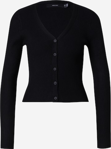 VERO MODA Knit Cardigan 'GLORY' in Black: front