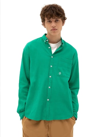 Giesto - Comfort Fit Camisa em verde: frente