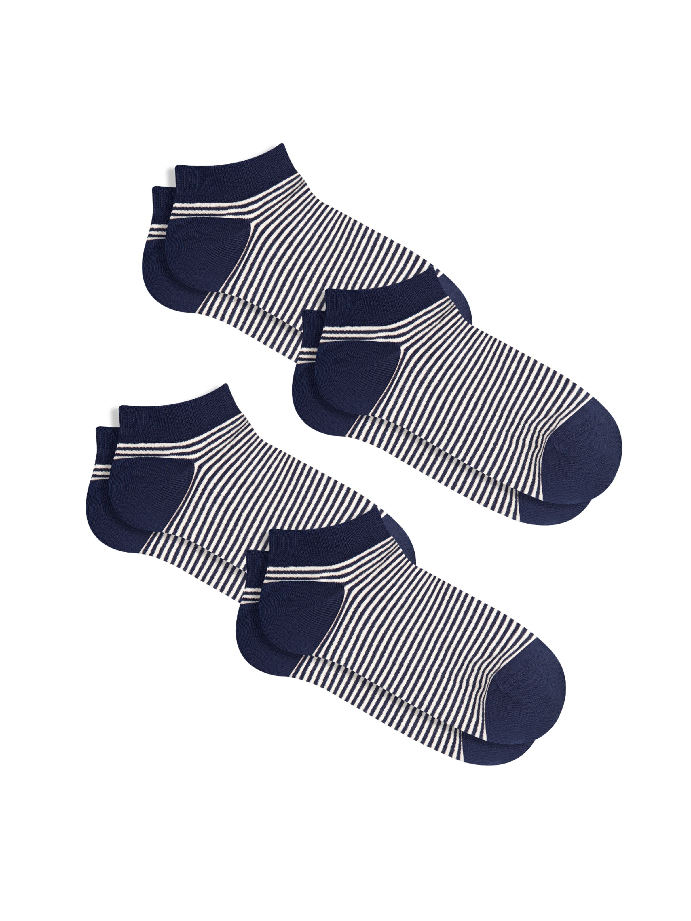 Albero Natur Füßlinge 'Bio-Baumwoll-Sneakersocken Unisex - 4er Pack'‌‌‌‌‌‌‌‌‌ in Blau: Vorderseite