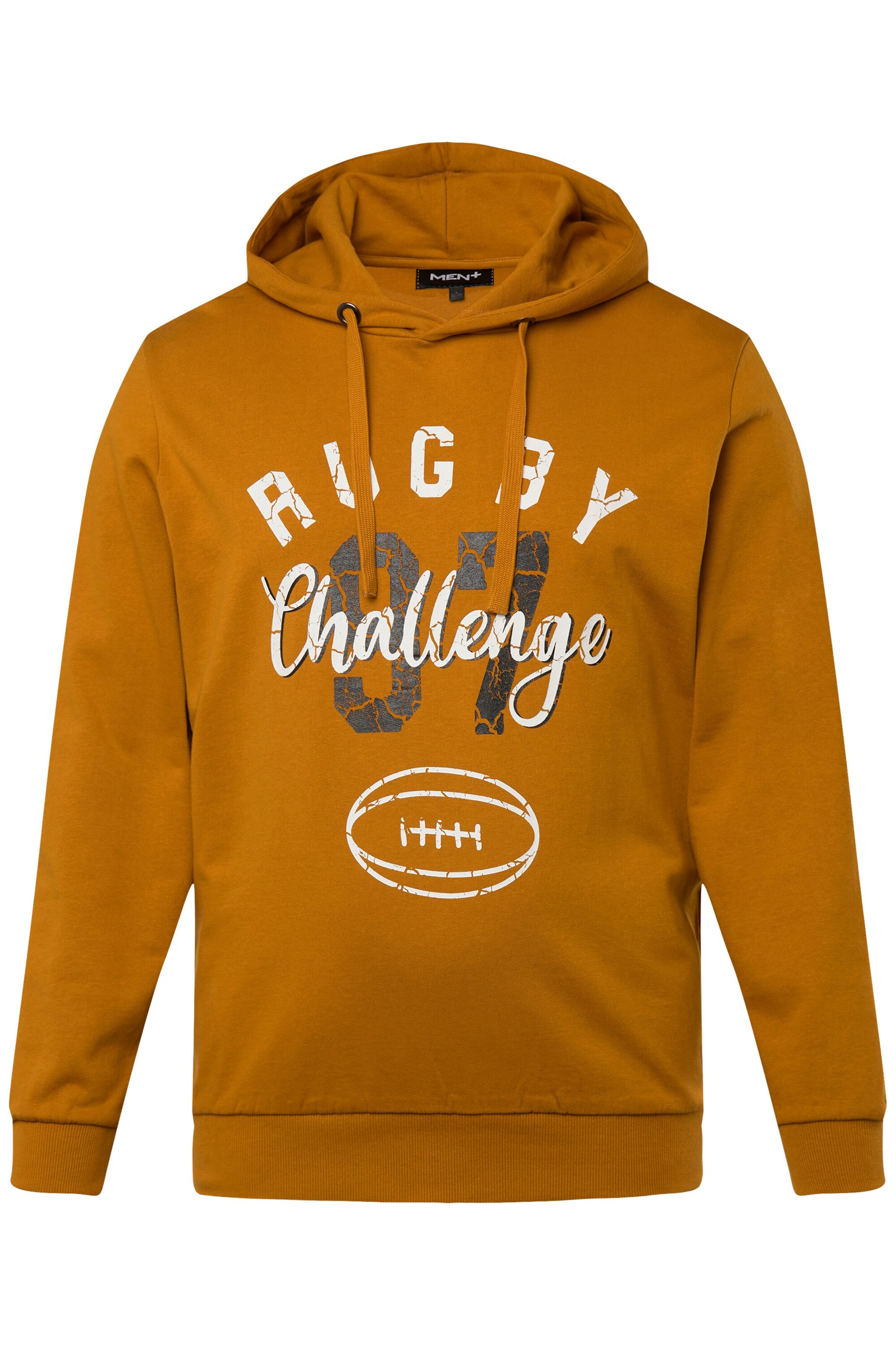 Men Plus Sweatshirt in Orange: front