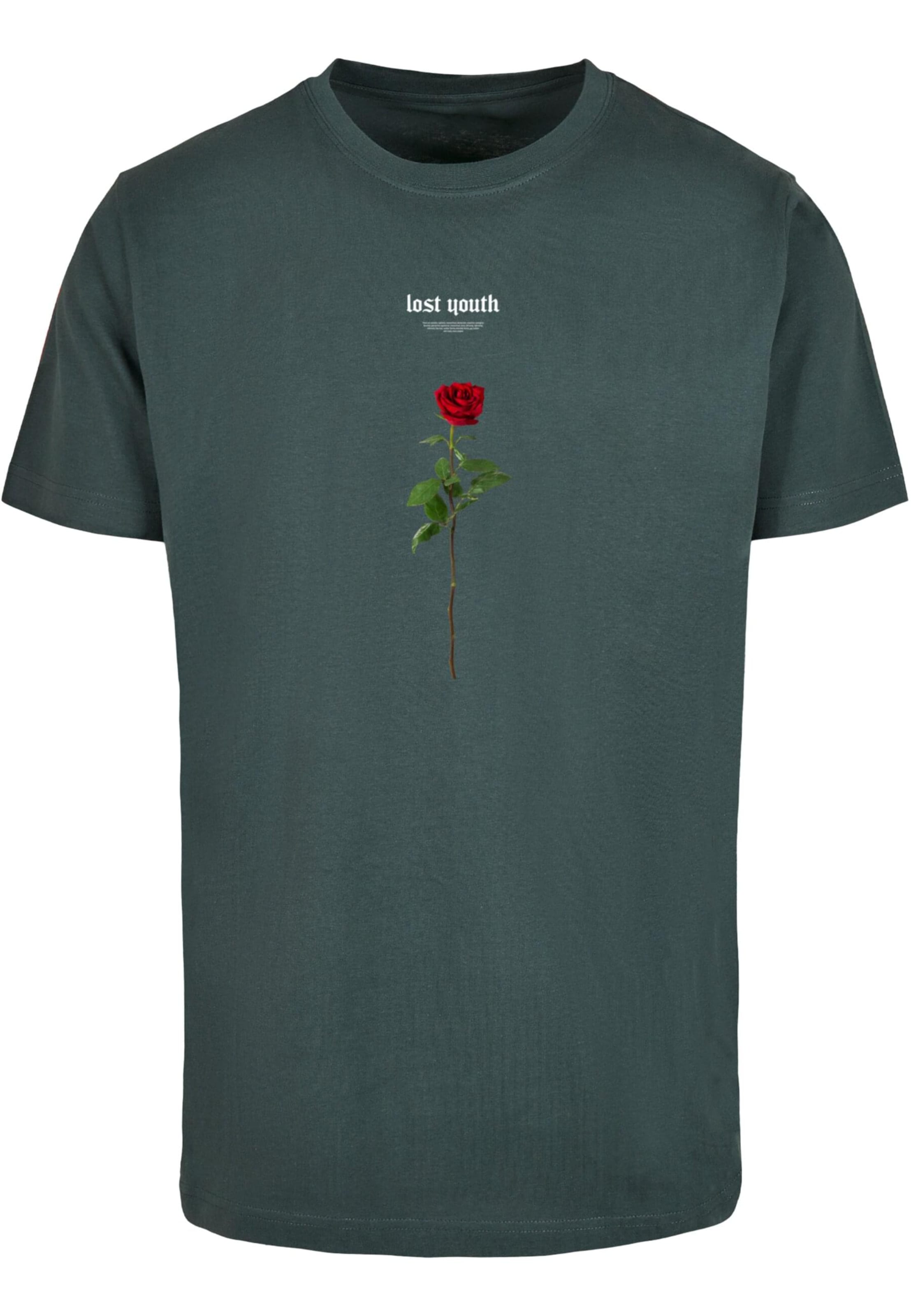 T-Shirt 'Lost Youth Rose' Mister Tee en vert : devant