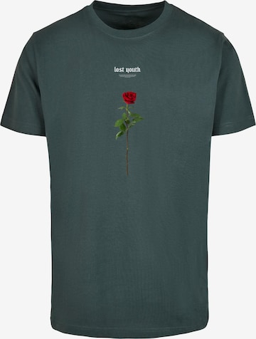 Mister Tee T-Shirt 'Lost Youth Rose' in Grün: Vorderseite