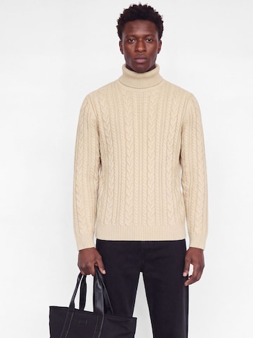 Jack & Jones Premium Sweater 'JPRBLucallun' in Beige: front