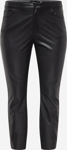 Vero Moda Curve Slimfit Spodnie 'Brendar' w kolorze czarny: przód