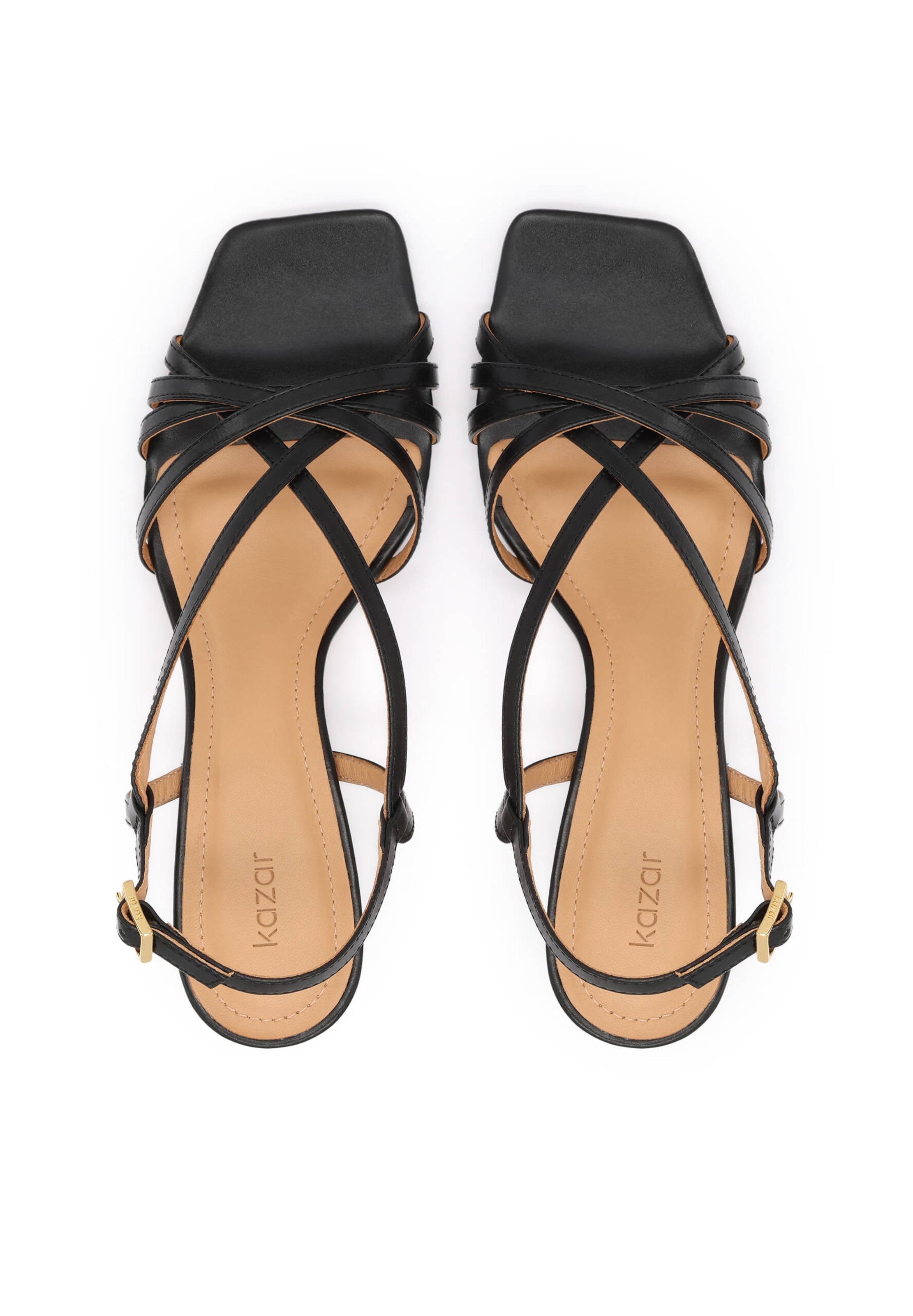 Sandale cu baretă de la Kazar pe negru