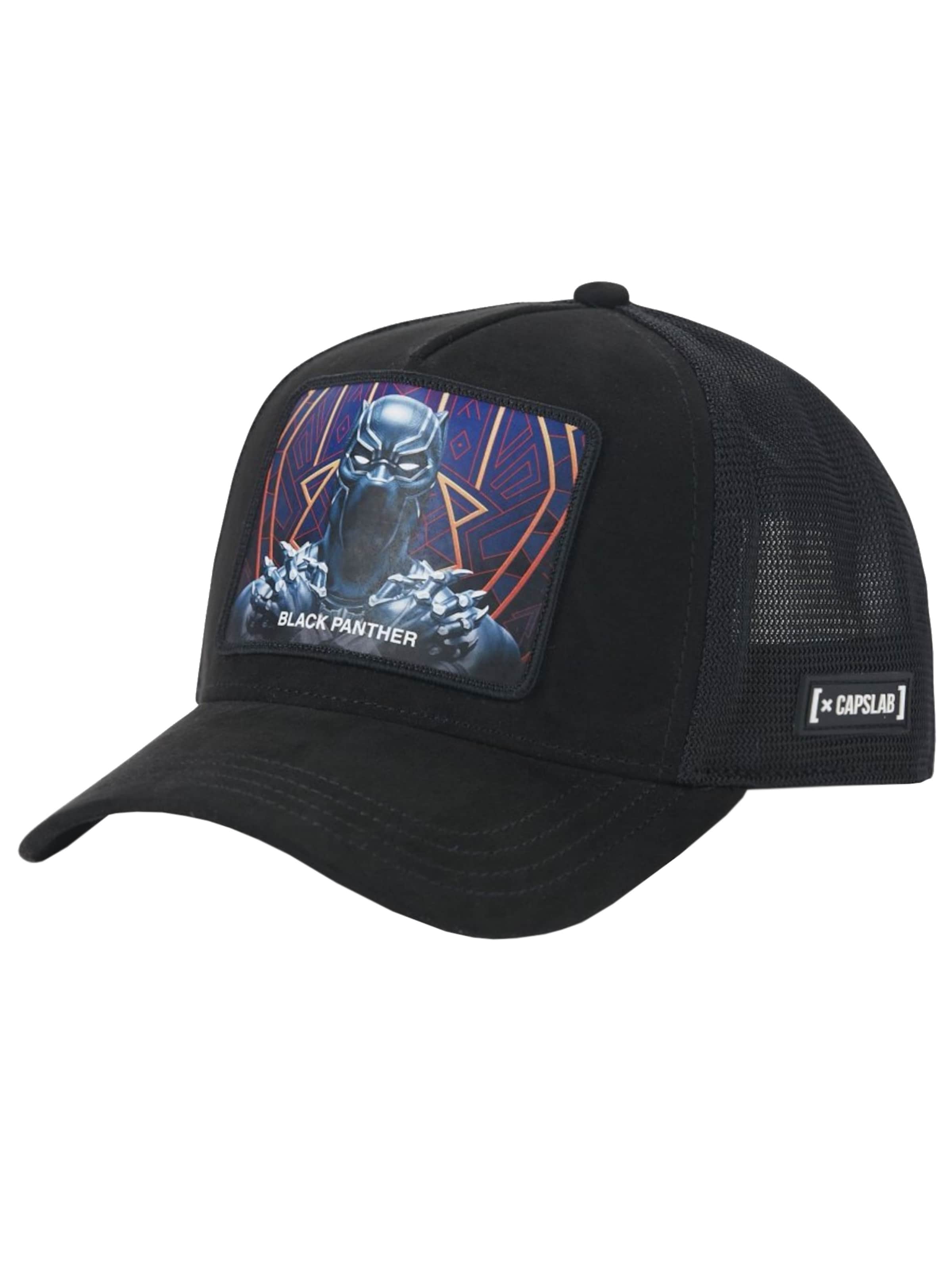 Capslab Cap 'Marvel Black Panther'‌ in Schwarz: Vorderseite