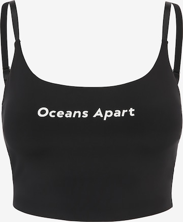 Top sportivo 'Beauty' di OCEANSAPART in nero: frontale