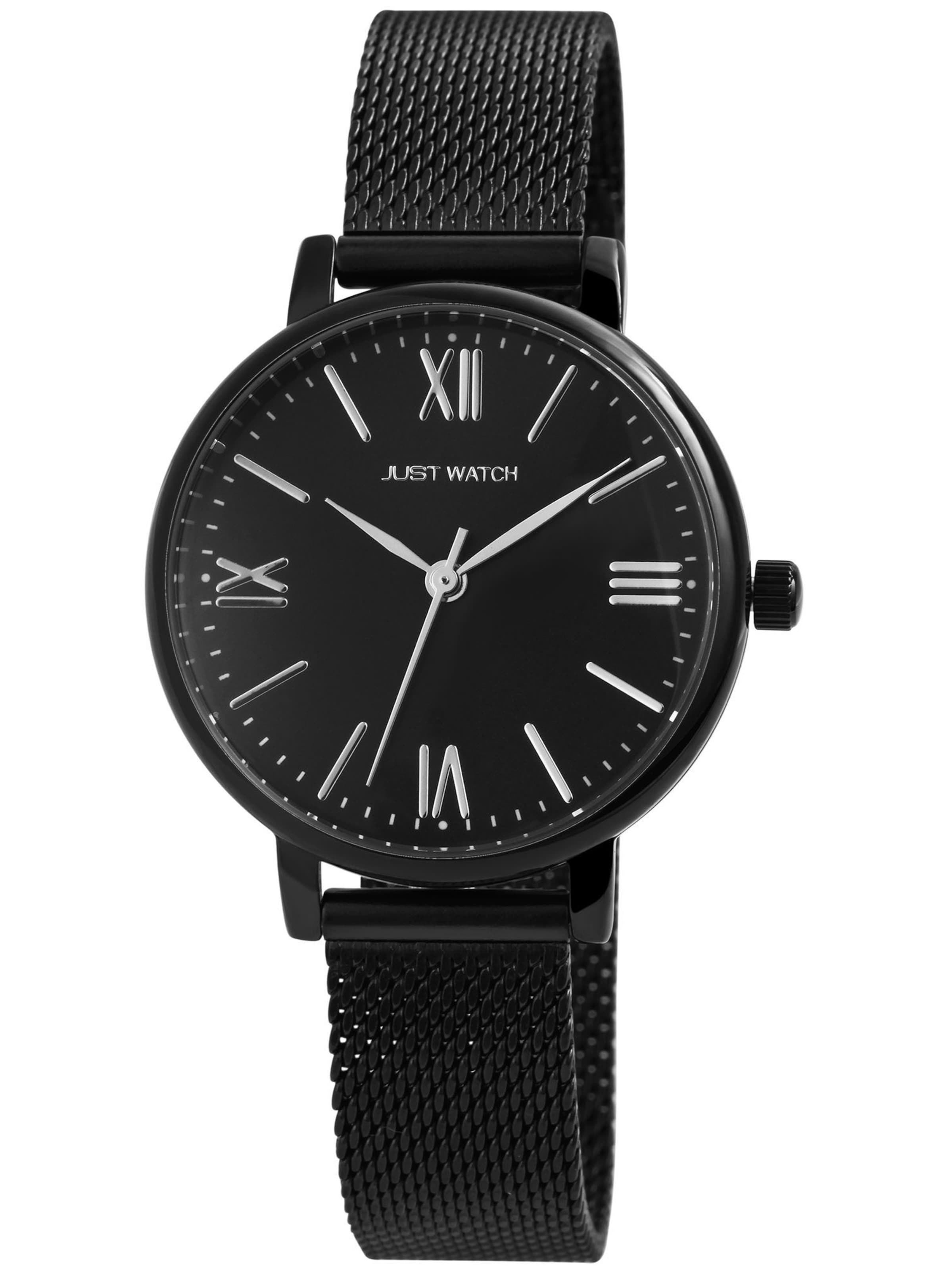 Just Watch Analog Watch 'Rubi, Mineralglas' in Black: front