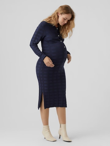 MAMALICIOUS Shirt Dress 'Sherry' in Blue: front