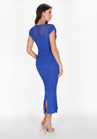 faina Knit dress in Blue
