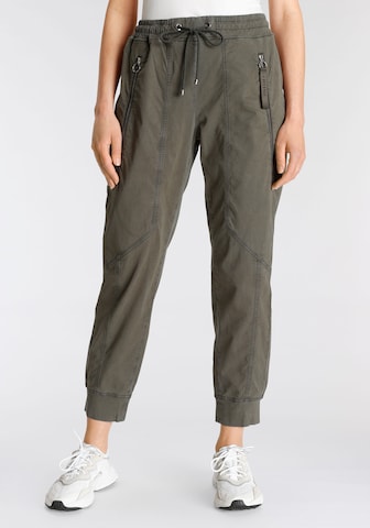 MAC Tapered Bundfaltenhose in Grün: predná strana