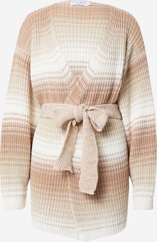 In The Style Knit Cardigan 'JAC JOSSA' in Brown: front