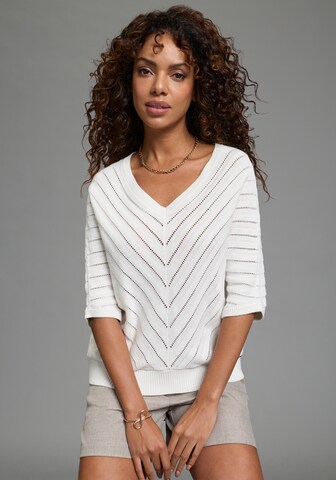 Bruno Banani LM Sweater in White: front