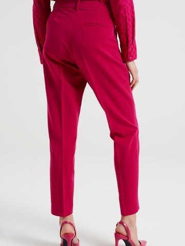 WE Fashion Slim fit Pleated Pants in Pink