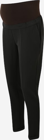 Pantaloni cu dungă 'CAROLA' de la Attesa pe negru: față