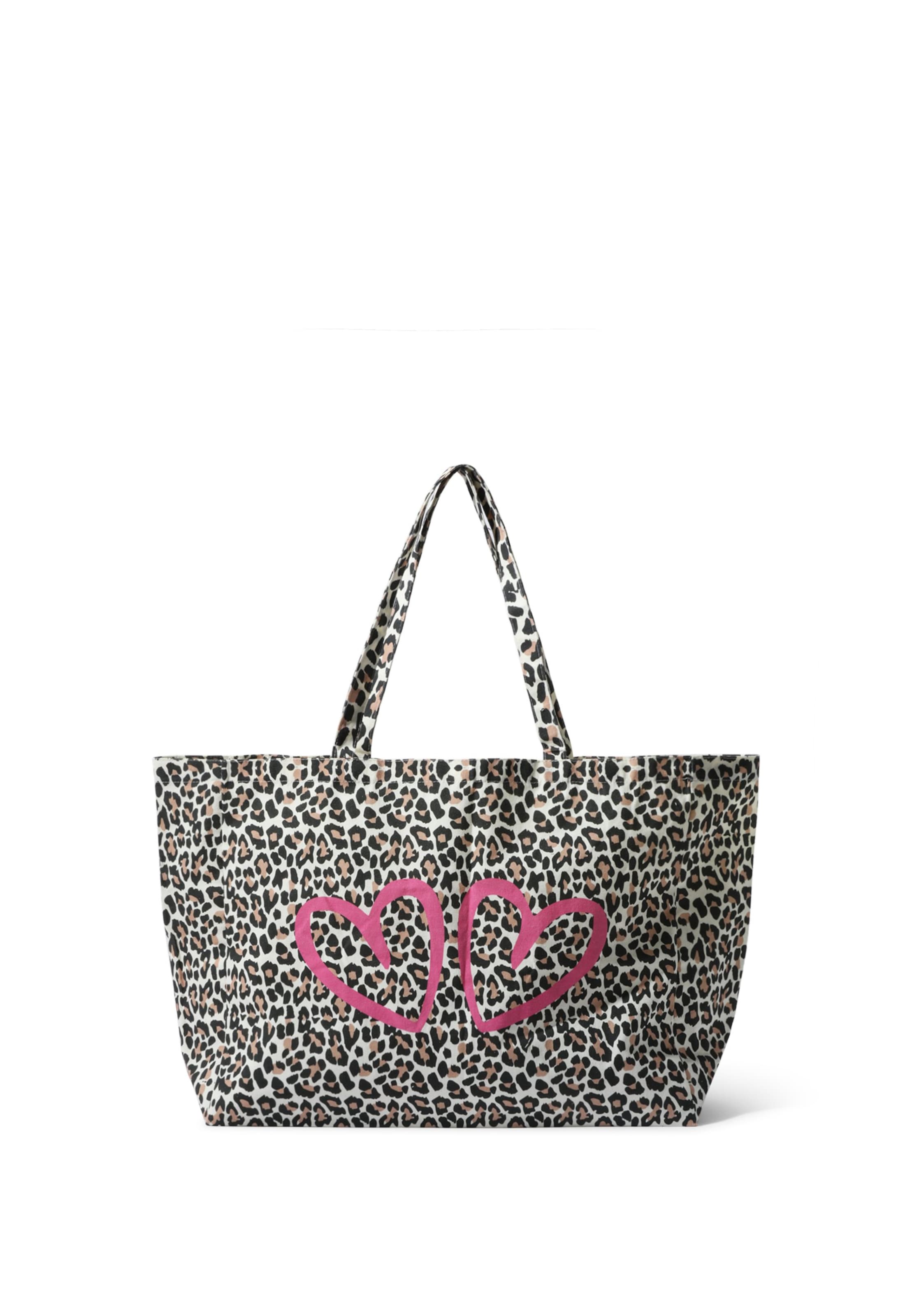 Zwillingsherz - Shopper 'Leo & Herz' en beige: frente
