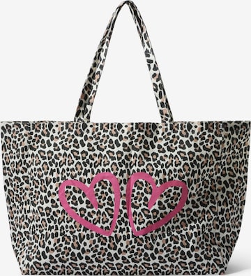Zwillingsherz Shopper 'Leo & Herz' in Beige: Vorderseite
