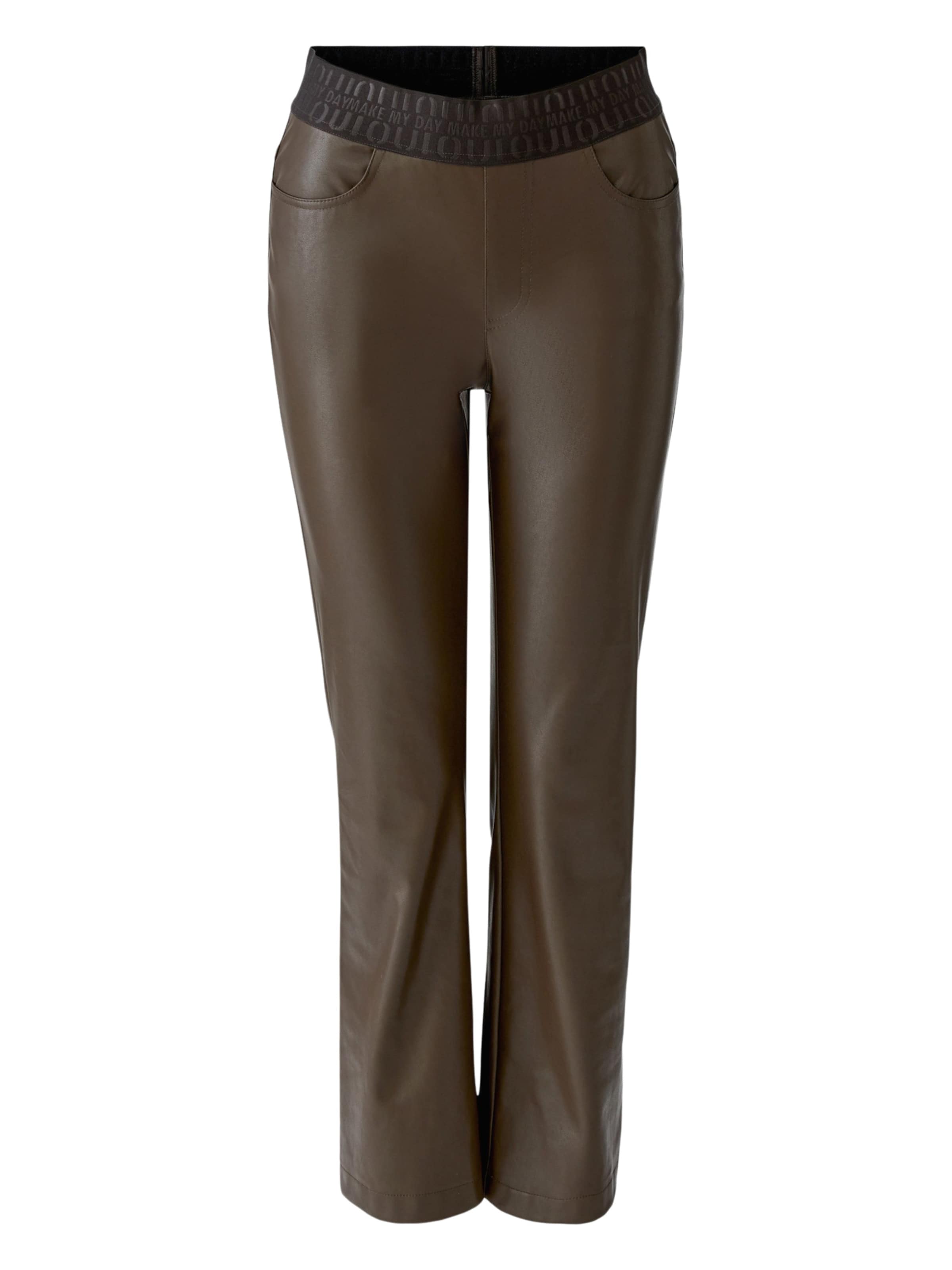 OUI Slimfit Hose in Braun: Vorderseite