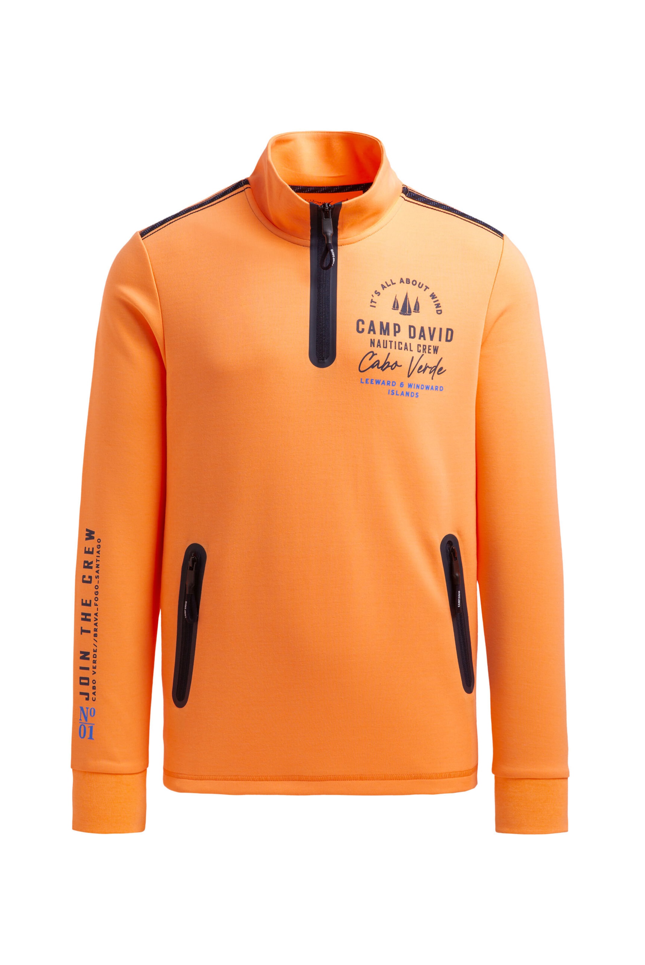 CAMP DAVID Sweatshirt in Orange: Vorderseite