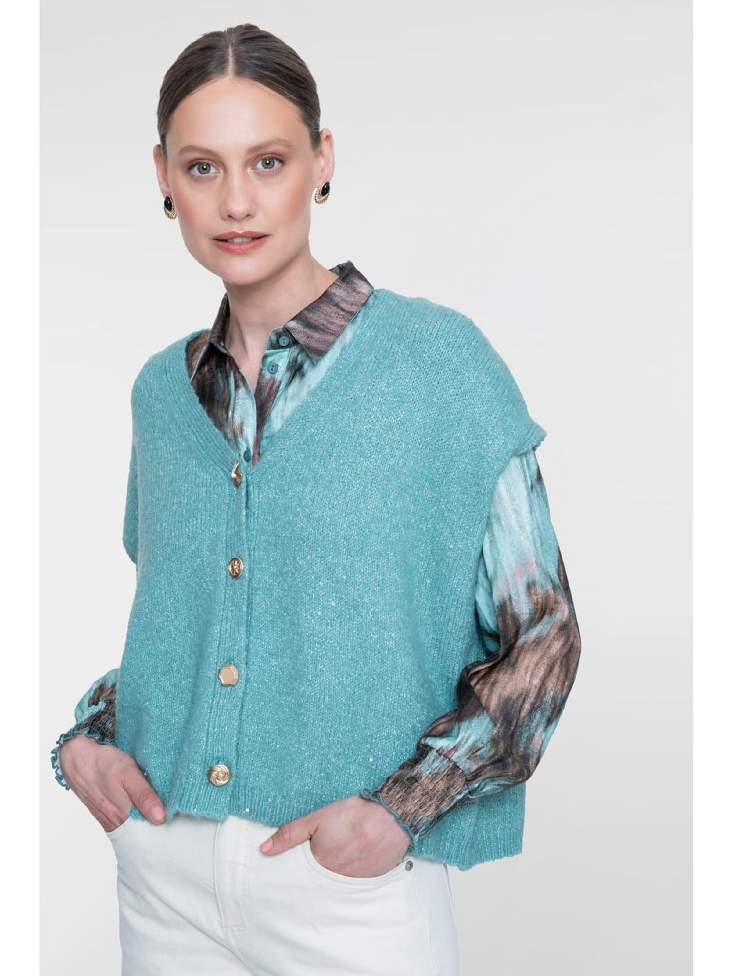 Geisha Blouse in Bruin