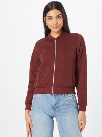 ABOUT YOU Zip-Up Hoodie 'Lana' in Brown: front