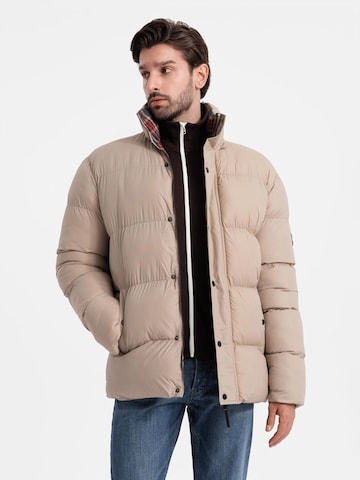 Ombre Winter jacket 'OM-JAHP-0205' in Beige: front