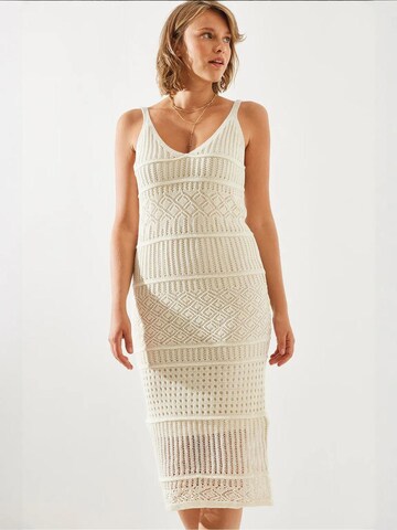 Bianco Lucci Strickkleid in Beige