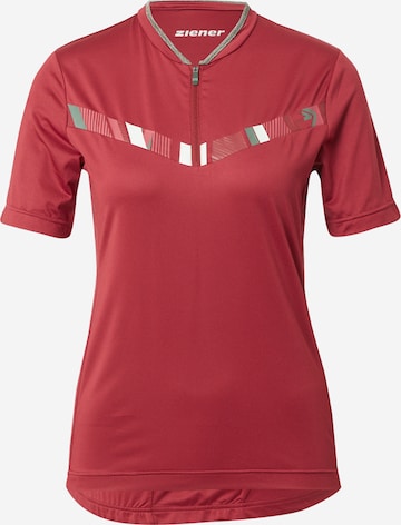 ZIENER Functioneel shirt 'NELISA' in Rood: voorkant