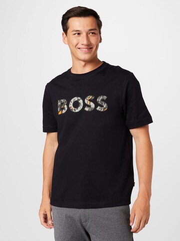 T-Shirt 'Teetrury' BOSS Orange en noir : devant