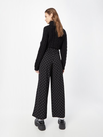 JDY Wide leg Pleat-Front Pants 'Geggo' in Black