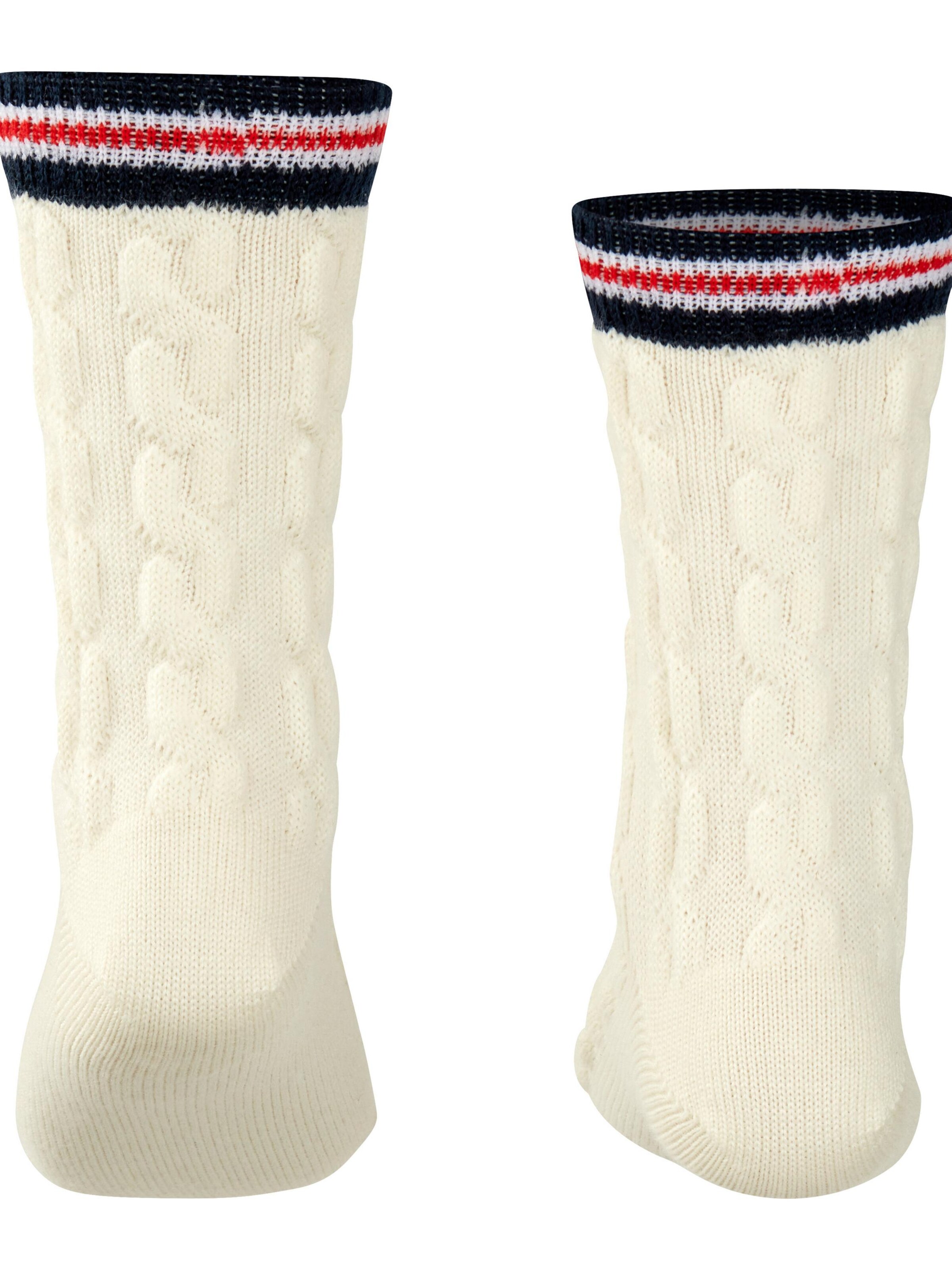 FALKE Socks 'Preppy Cable' in White