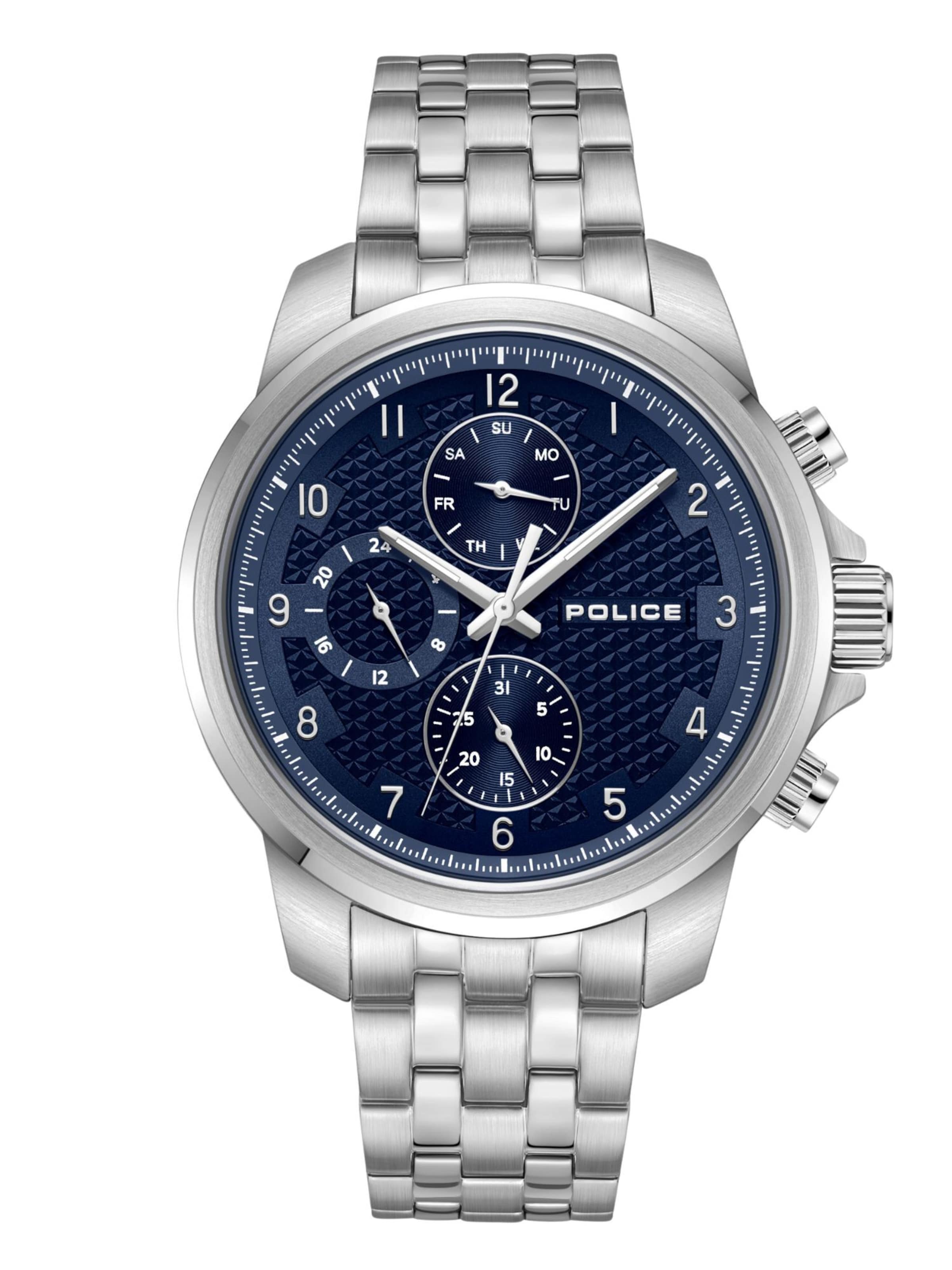 POLICE Analog Watch 'Mensor' in Silver: front