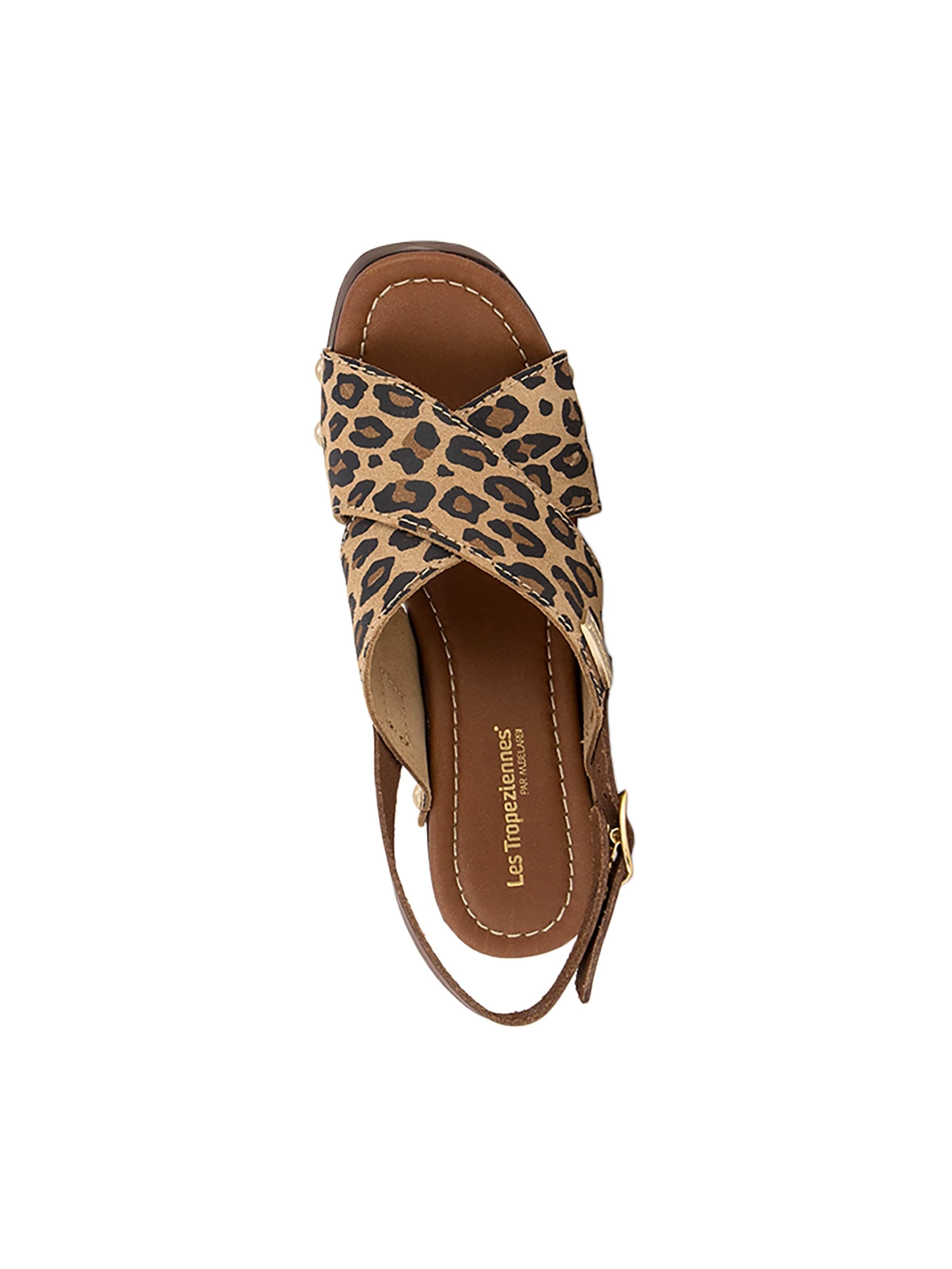 Les Tropéziennes - Sandalias 'Paloma – Ledersandalen mit Absatz' en beige