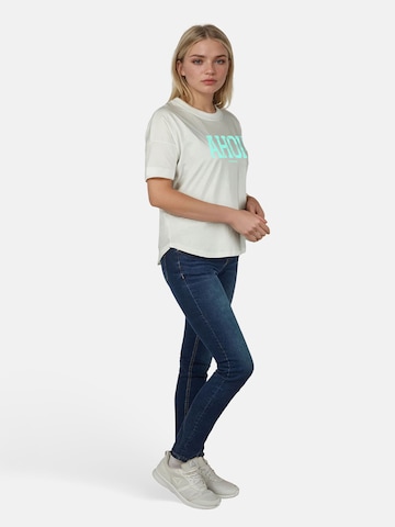 salzhaut Shirt 'LEEV-AHOI' in White