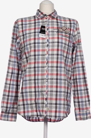 CAMP DAVID Button Up Shirt in S in Grey: front